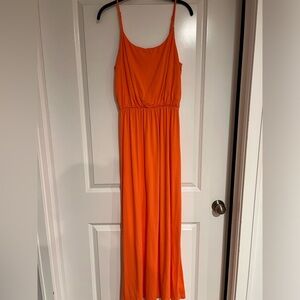 Gap coral maxi dress